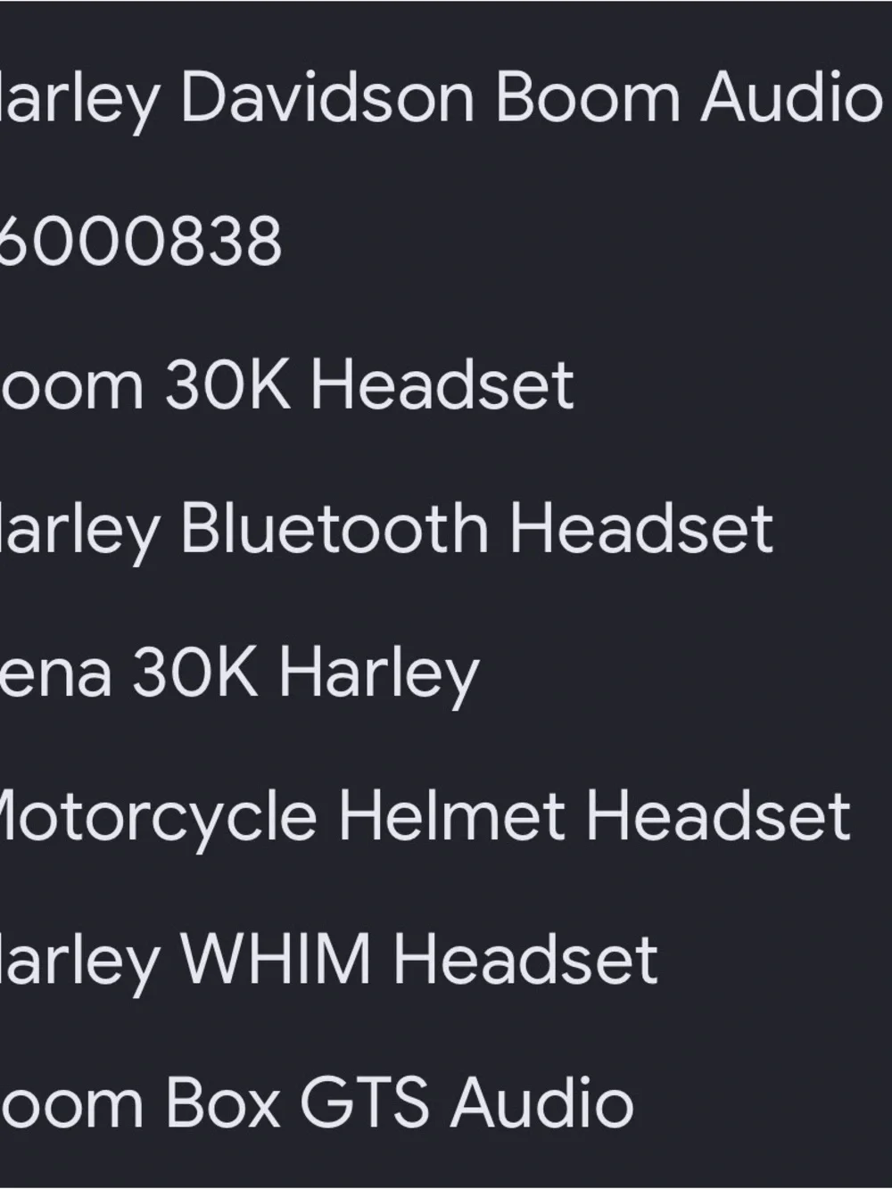 Harley-Davidson white and black Boom! Audio 30K Helmet Headset Box Label